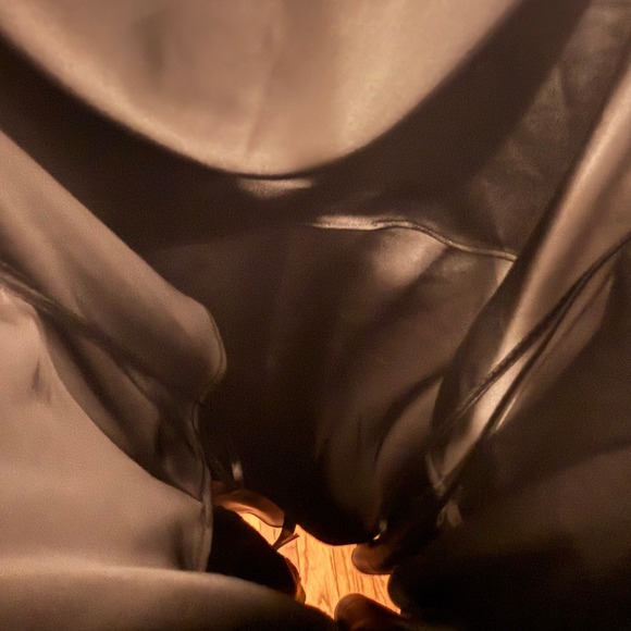 NWT House of Harlow 1960 Black braided strap satin slip dress‎ M (minor flaw) - Picture 10 of 12